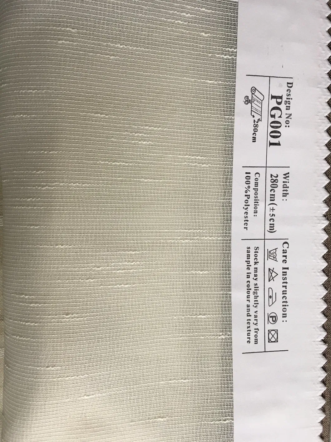 100%Polyester Plain Design Sheer Curtain Fabric