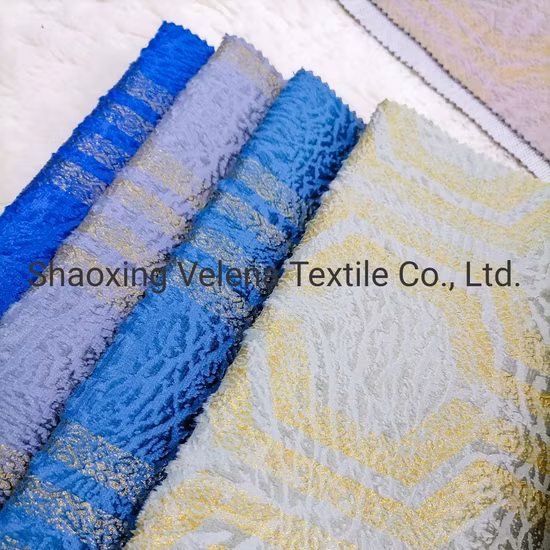 新しいパターン 100% ポリエステルオランダベルベット染色接着剤エンボスとブロンズリビングルーム中国ソファカーテン室内装飾家具生地